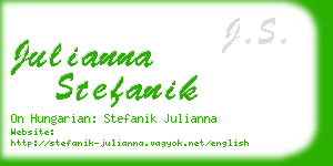 julianna stefanik business card